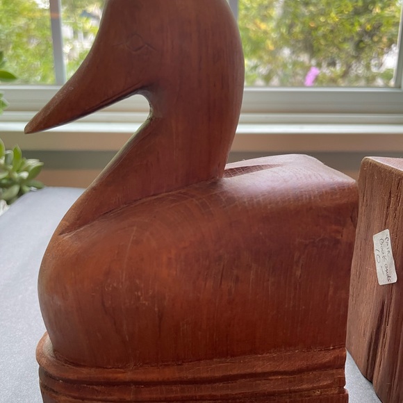Vintage Norleans wood carved duck book ends. - Picture 2 of 4